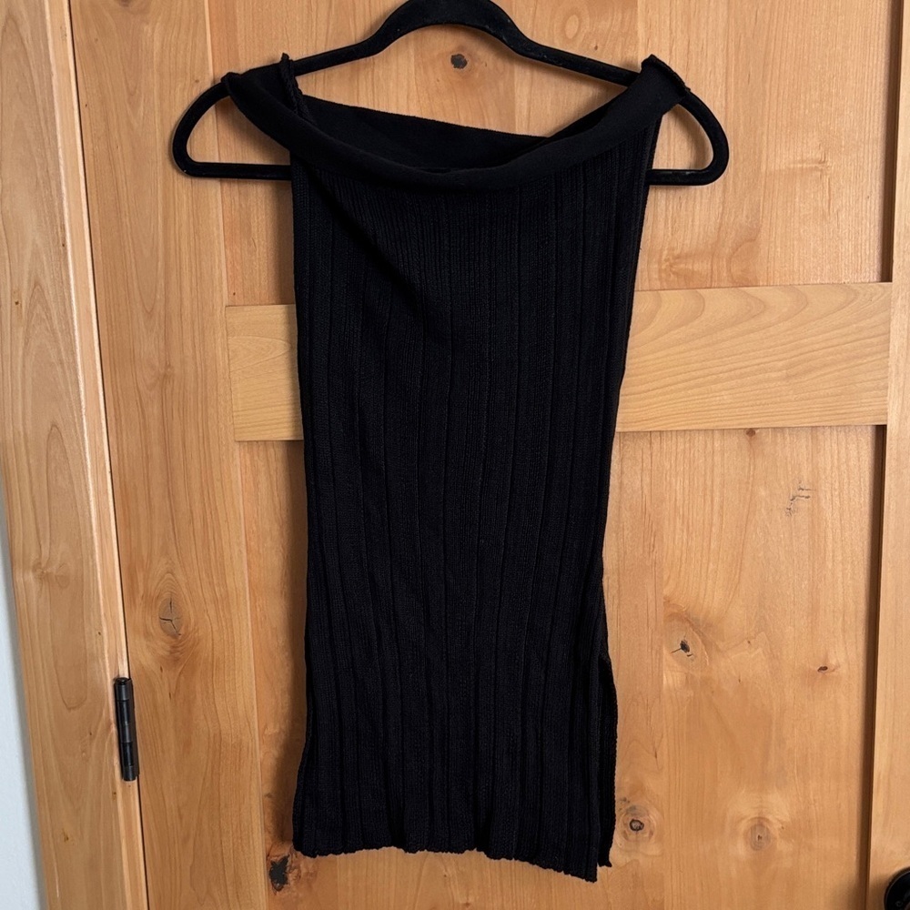 Silence + Noise Black Ribbed Sweater